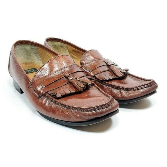 Nunn Bush Kiltie Tassel Loafers Men's Size 9.5 Brown Leather Dress Shoes - Picture 2 of 8
